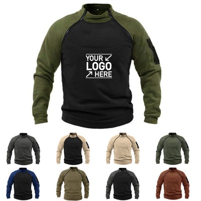Men's Fleece Mock Neck Pullover